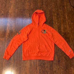 Orange Champion hoodie